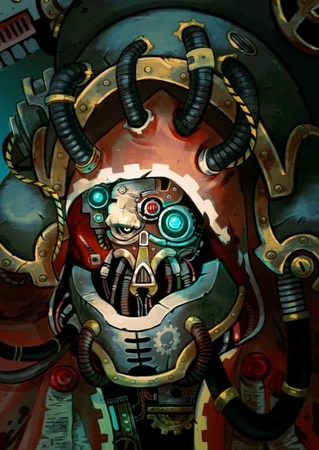 The Avatar I will be using is the portrait of Magos Dominus Faustinius from the game Warhammer 40k: Mechanicus